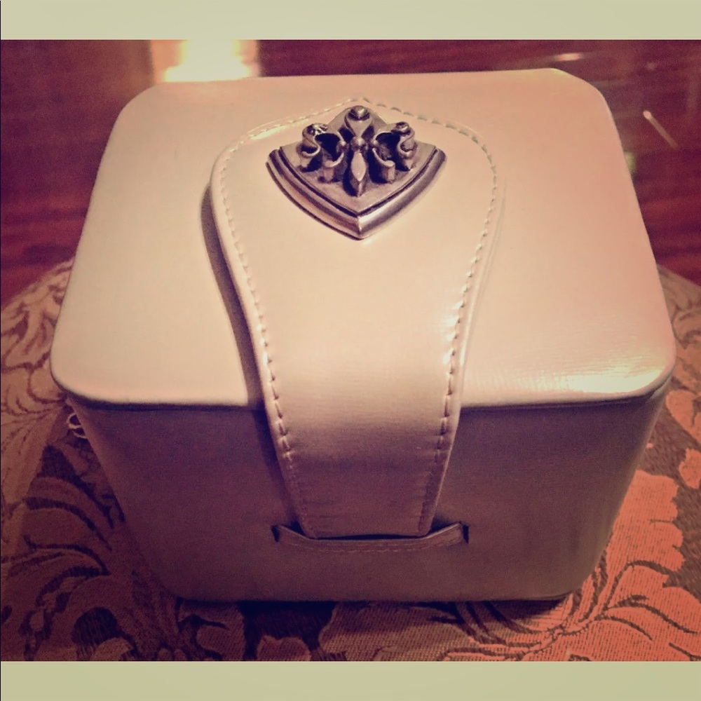 Vicenza c1993 Vintage Gray Leather Cube  Purse